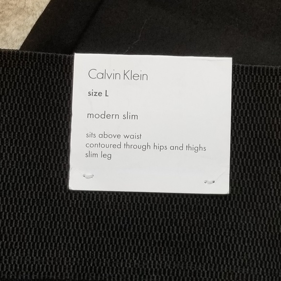 Calvin Klein Pull On Wide-Waistband Knit Pants - Picture 3 of 5